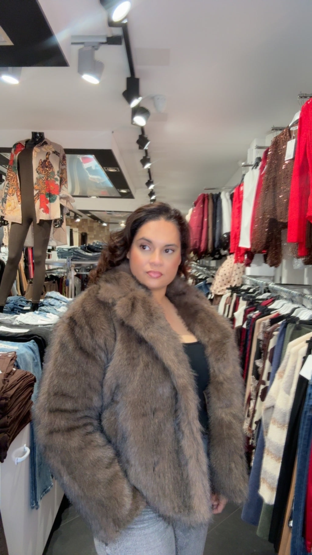 Faux fur jas Glamour