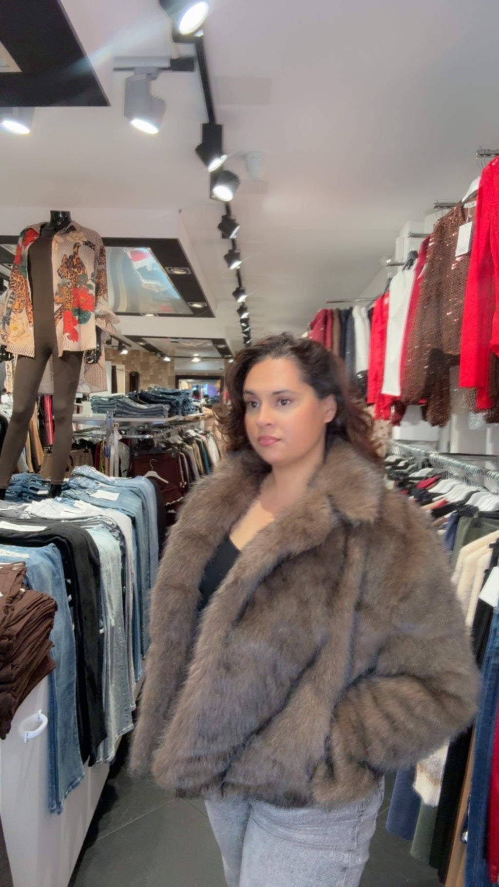 Faux fur jas Glamour