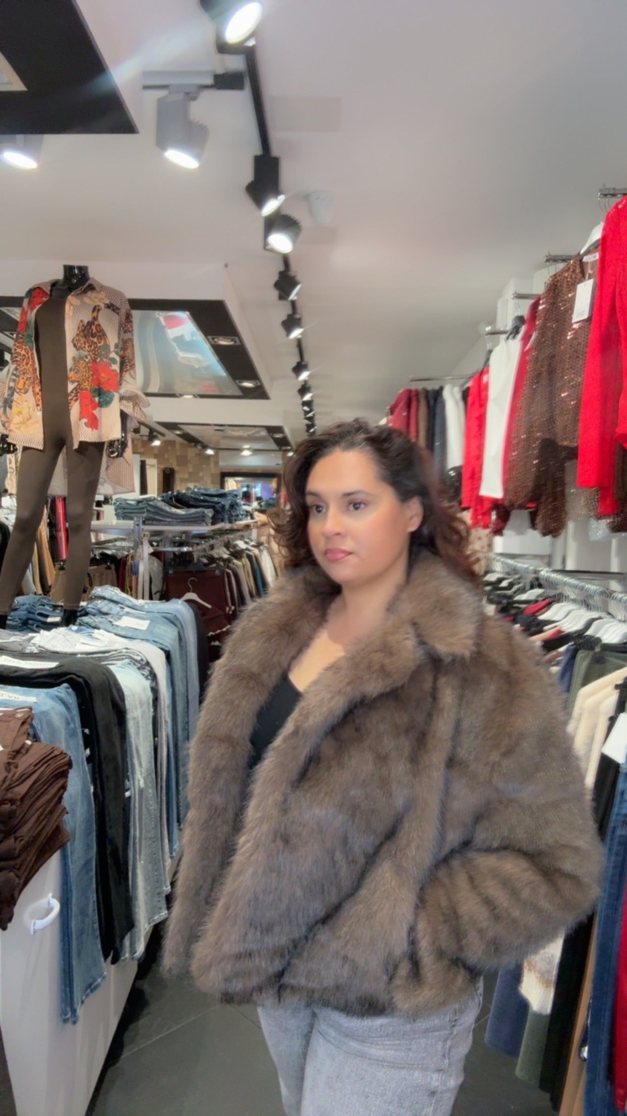 Faux fur jas Glamour