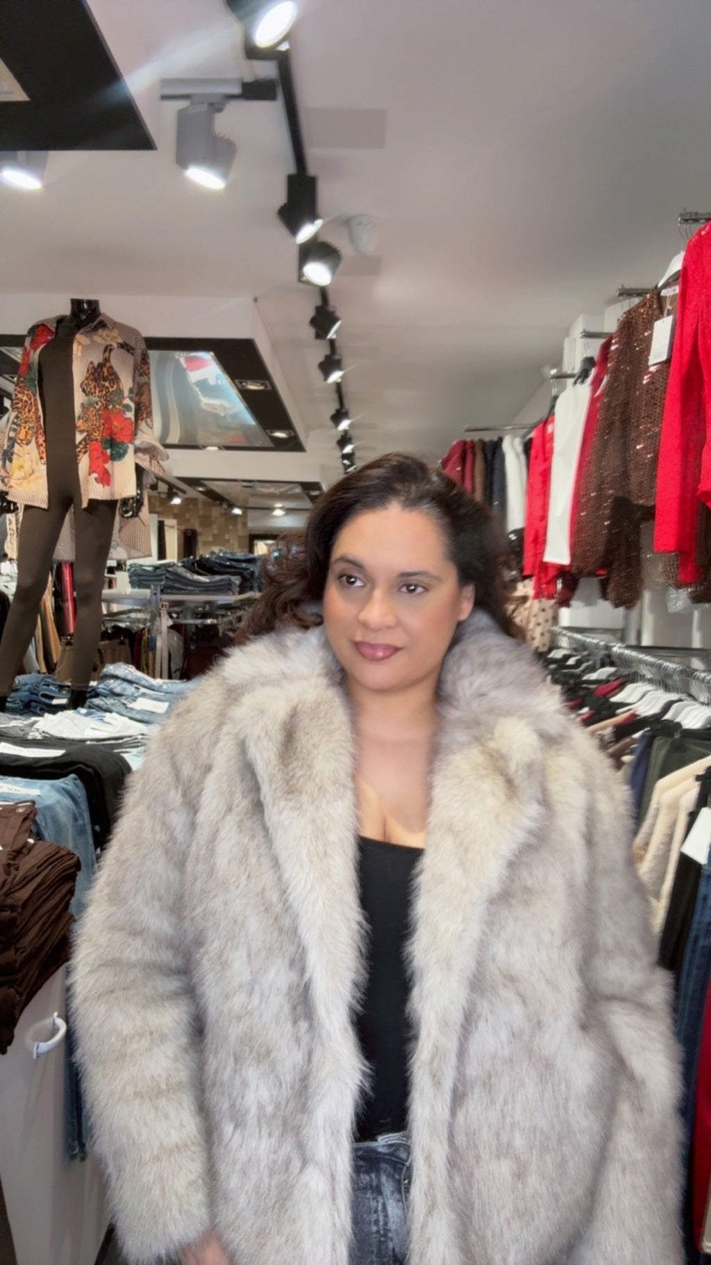 Faux fur jas Glamour