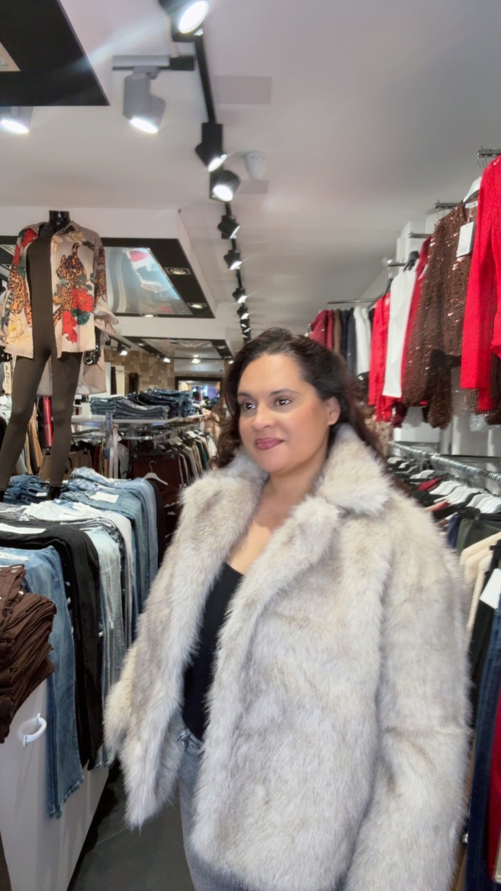 Faux fur jas Glamour