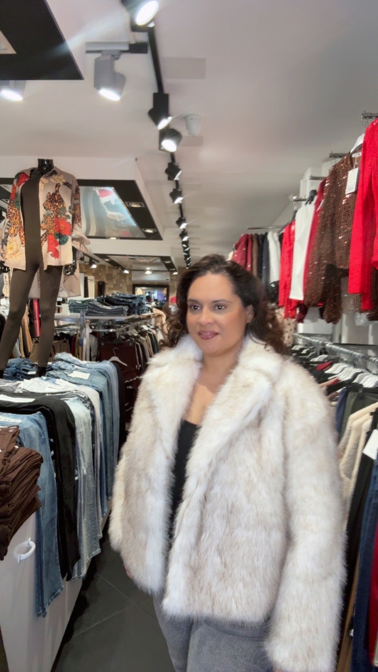 Faux fur jas Glamour