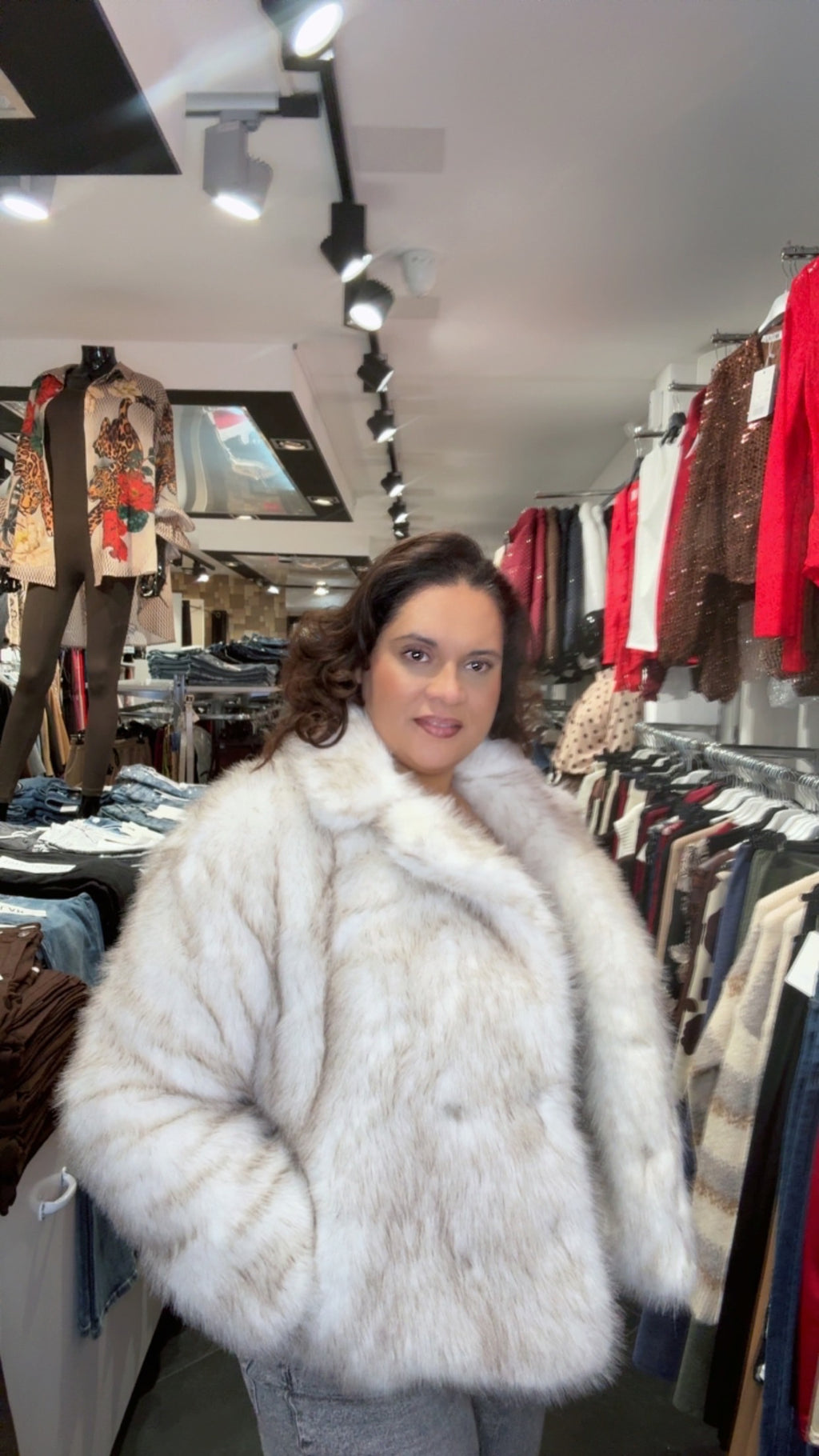 Faux fur jas Glamour