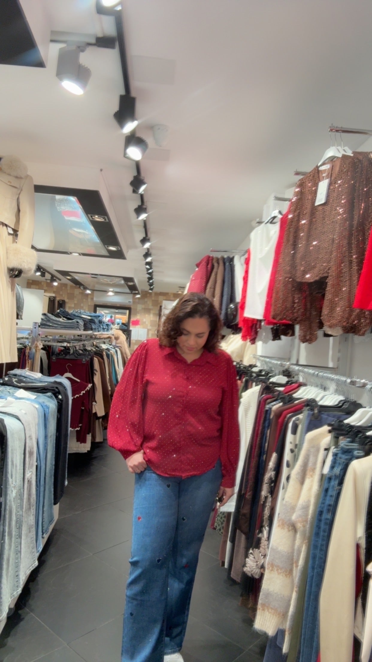 Big size jeans hearts